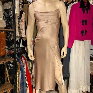 American Vintage Women's Tan and Cream Dress